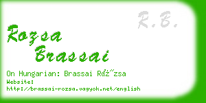 rozsa brassai business card